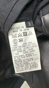 Y's BANG ON Leather Trim Oversized Bottom Side-zip Trench Coat