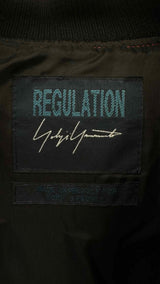 REGULATION Yohji Yamamoto Cropped Plaid Down Jacket