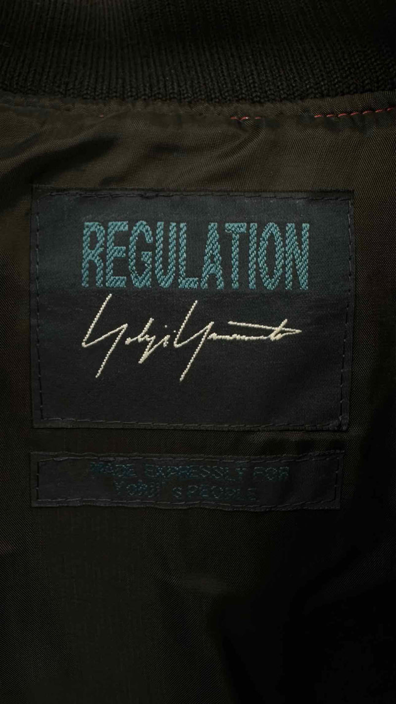 REGULATION Yohji Yamamoto Cropped Plaid Down Jacket