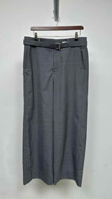Sacai Pin-stripe Belted Wide Pants