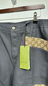 Gucci Monogram Loose-fit Canvas Pants