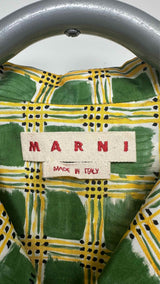 Marni S/S Check Fields Camp Silk Shirt