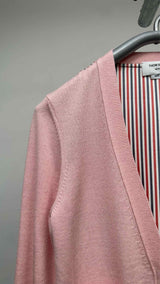 Thom Browne Silk Stripe Hybrid Cardigan
