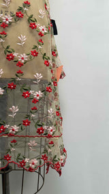 Simone Rocha Embroiderd Mesh Wrap Apron Skirt