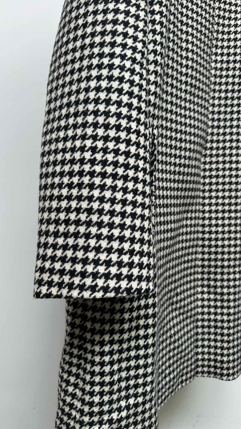 Jil Sander Collarless Houdstooth Coat