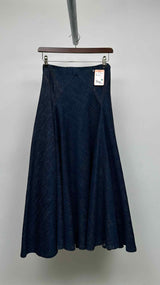 Dries Van Noten High Waisted Flare Denim Maxi Skirt