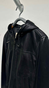 Burberry Zip-up Hooded Leather Jacket