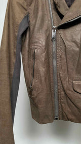 Rick Owens Cropped Leather Riders Jacket