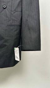 Saint Laurent Glitter Pinstripe Double-Breasted Blazer Jacket