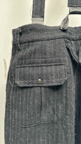 A Tentative Atelier Painter Cross Stripe-Band Pants