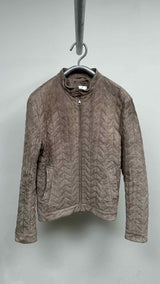 Brett Johnson Padded Suede Racer Jacket