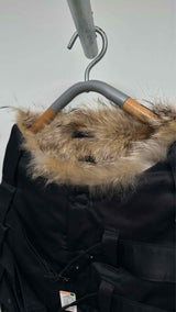 Zucca Multi-Belted Fur-lined Cape