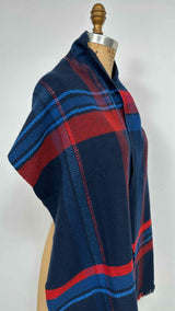 Hermes Plaid Fringe Scarf