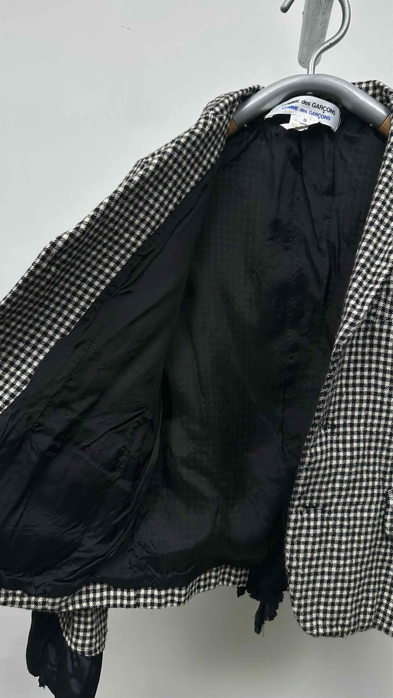 Comme Des Garcons Comme Des Garcons Frill-detailed Check Jacket