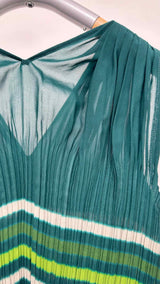 Issey Miyake FETE Sleeveles Pleated Stripe Top