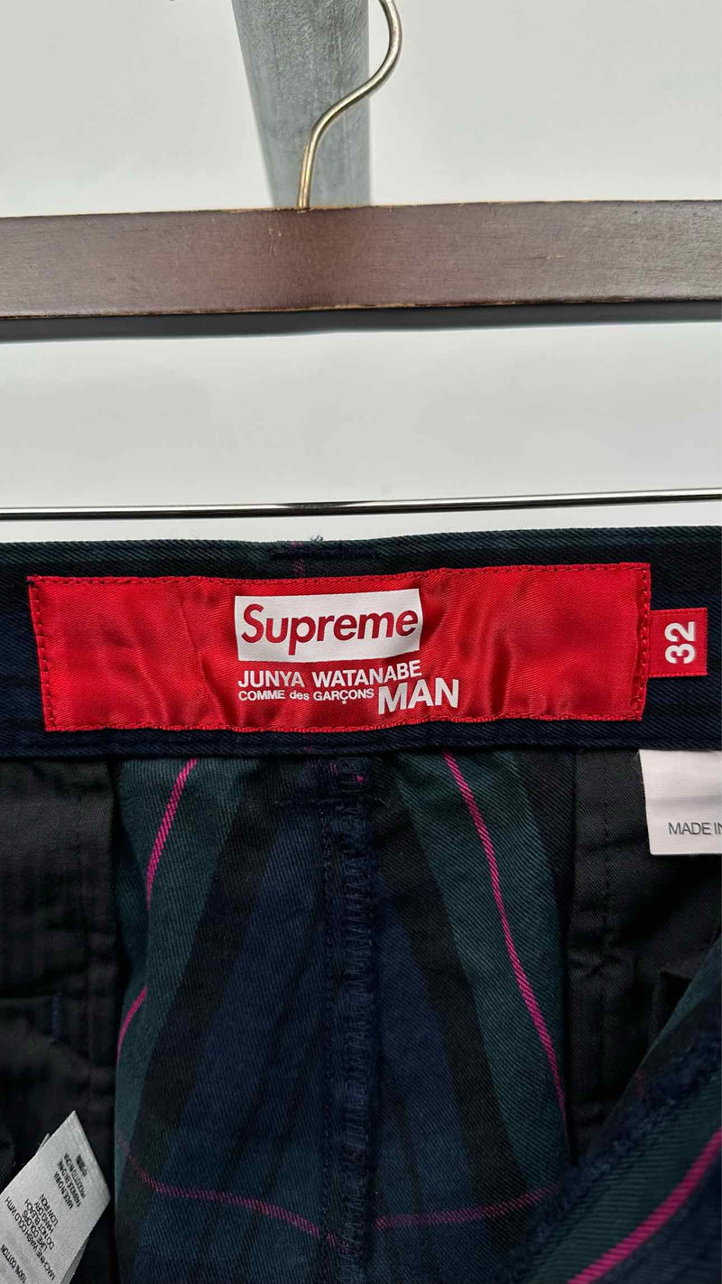 Supreme X Junya Watanabe Plaid Painted Work Pants