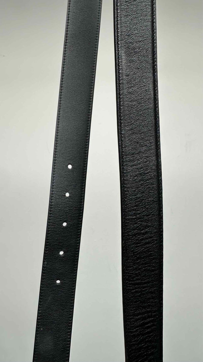 Saint Laurent Heart-buckle Leather Belt