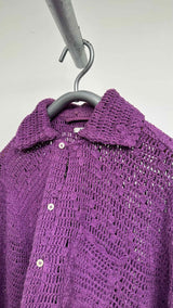 Bode Camp-collar Crochet Shirt