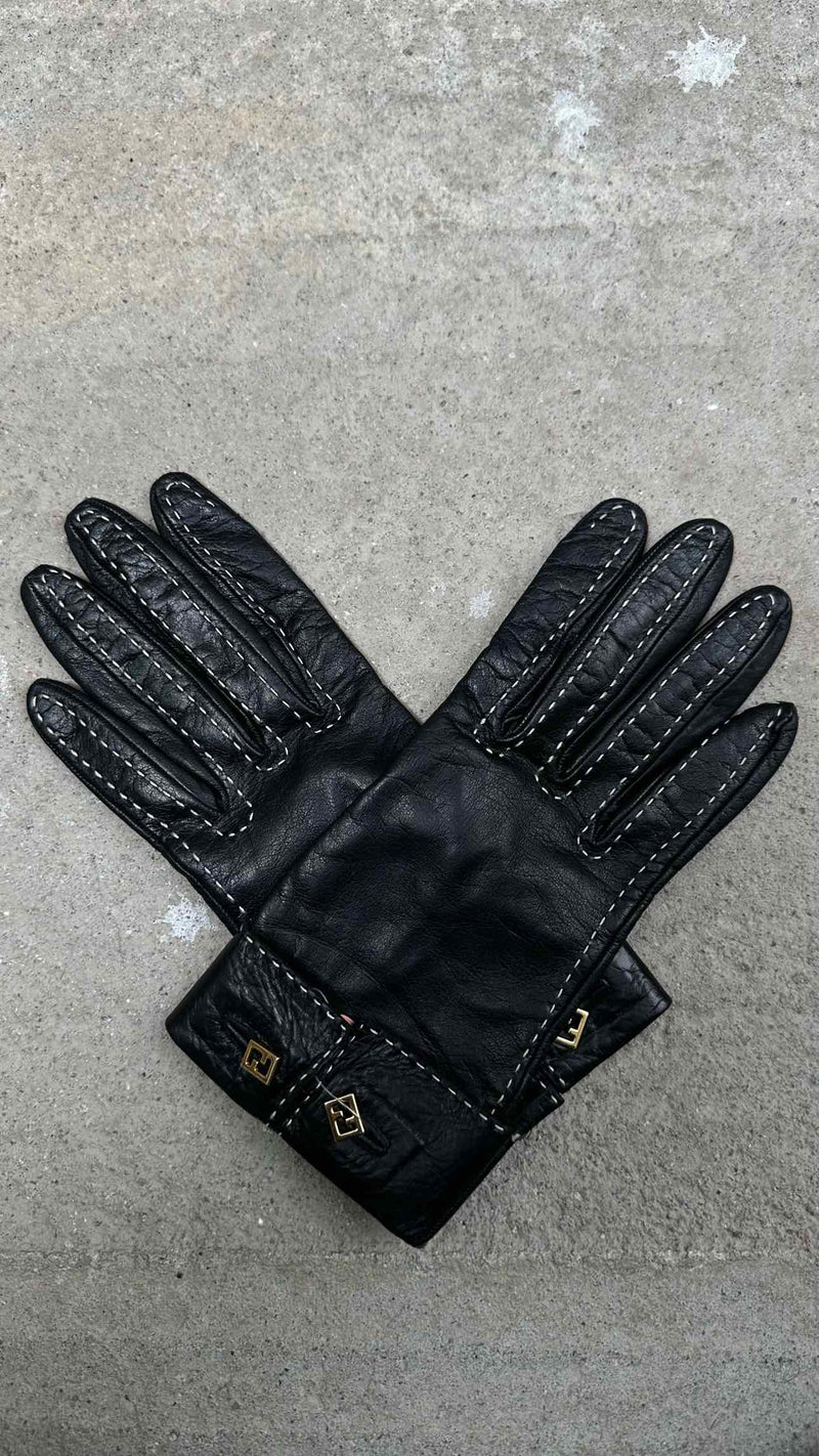 Fendi Leather Gloves