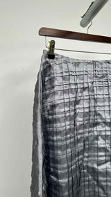 Thom Browne Pleated Silk A-line Long Skirt