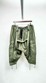 Junya Watanabe MAN X Jean Michel Basquiat Printed Cropped Suspender Pants
