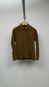 AURALEE Zip-up Wool Super-soft Flannel Shirt