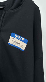 Balenciaga Hello My Name Is Demna Zip-up  Hoodie