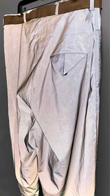 Paul Harnden Crinkled Reflective High-Waisted Wide Pants