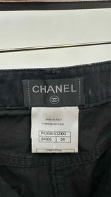 Chanel Waxed Low-end Denim Shorts