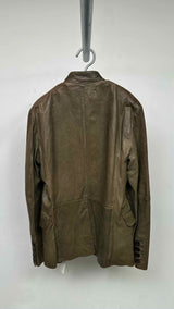 John Galliano Napoleon Leather Layered Blazer Jacket