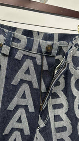 Marc Jacobs Monogram Wide Flare Jeans