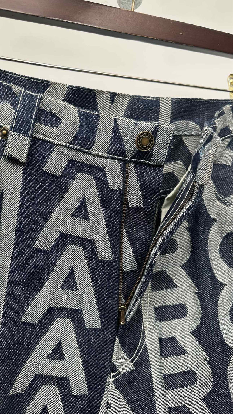 Marc Jacobs Monogram Wide Flare Jeans