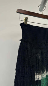 Sacai Ruffled Lace Mini-Skirt