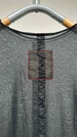 Uma Wang Ruched-trim Sheer Knit Top