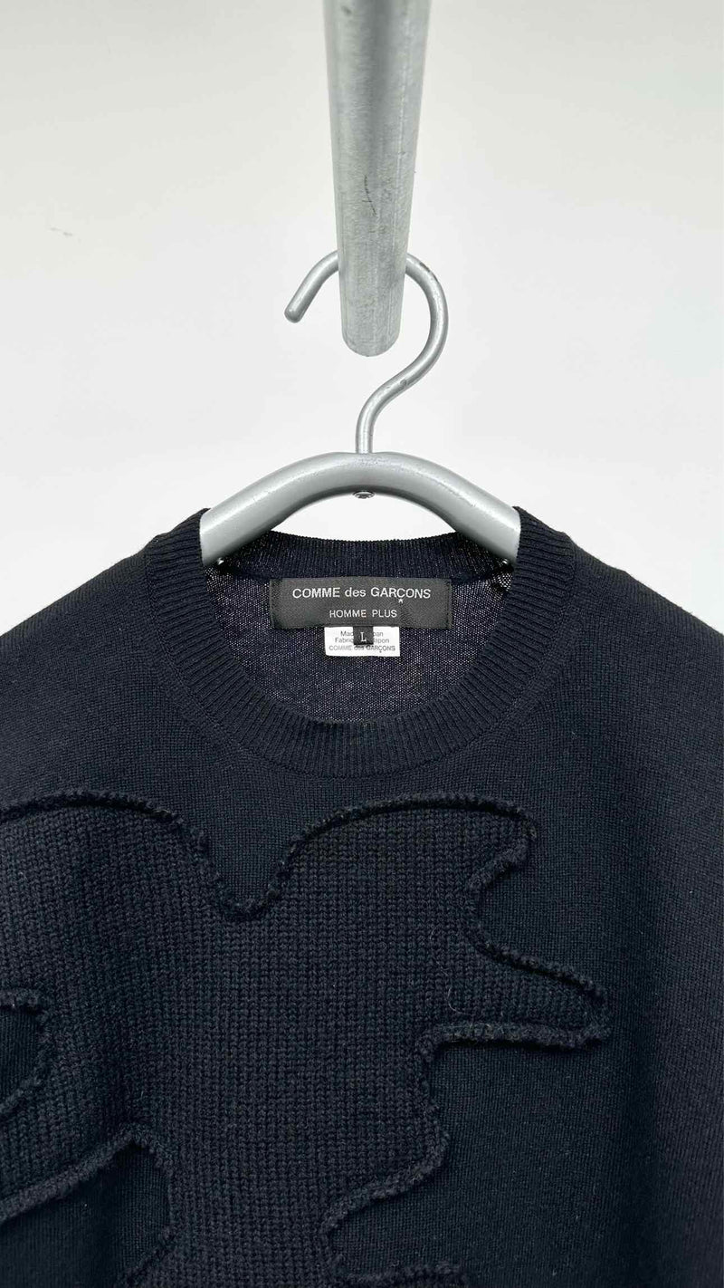 Comme Des Garcons Homme Plus Wavy-paneled Sweater