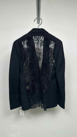 Alexander McQueen Floral Lace-hybrid Blazer Jacket