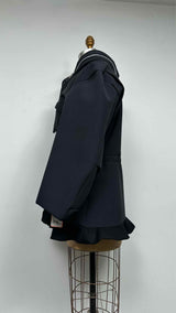 Sacai Oversized Short Wool Melton Jacket Dress