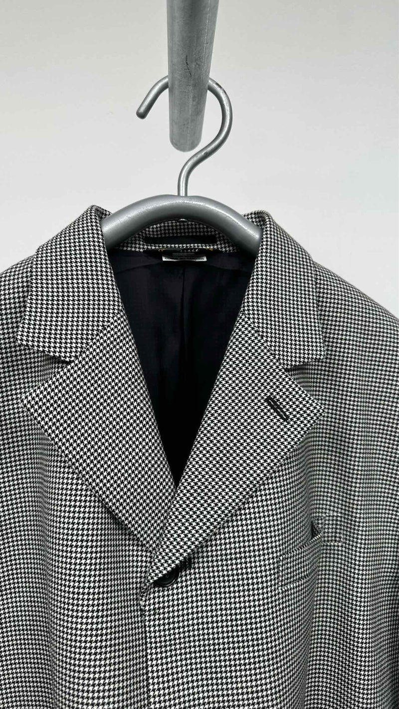 Comme Des Garcons Houndstooth Oversized Blazer Jacket