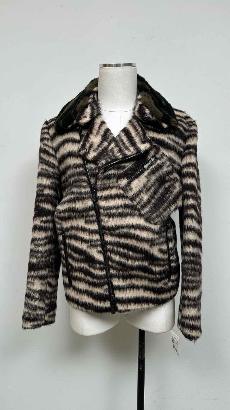 Bottega Veneta Lamb Fur Animal Biker Jacket