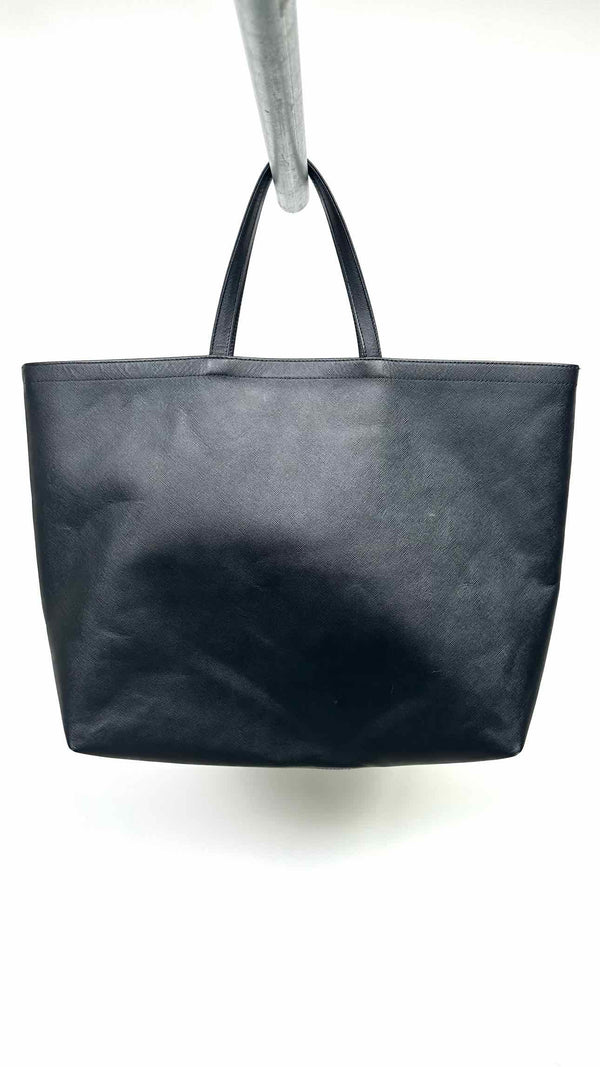 Comme Des GarÃ§ons Leather Logo Tote Bag