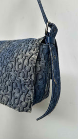 Acne Studios Monogram Denim Shoulder Bag