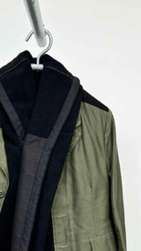 Comme Des Garcons Fleece-hybrid Hooded Over Coat