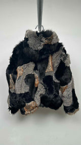 Supreme Patchwork Windstopper Hooded Faux-Fur Jacket