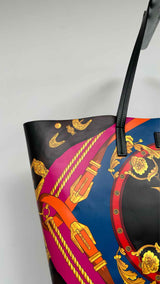 Versace Heritage Print Leather Tote Bag