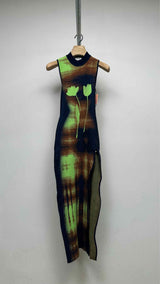 PH5 Huxlee Wavy Flower Print Maxi Dress