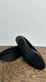 Baudoin & Lange Sagan Bow Velvet Loafers