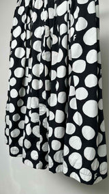 Black Comme Des GarÃ§ons Polka-Dot Wide Long Skirt