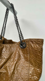 Marni Crinkled Slouchy Leather Hobo Bag