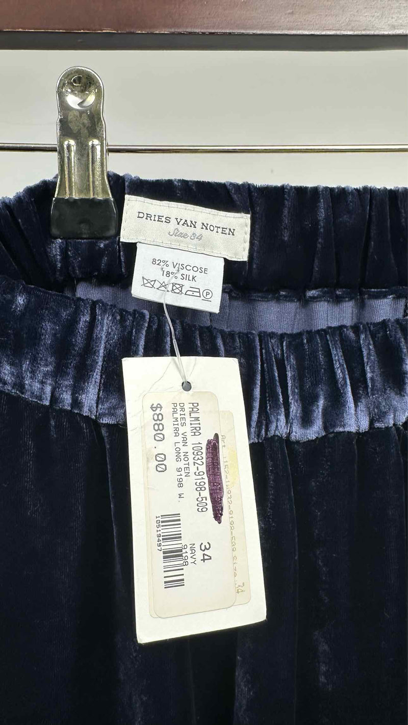 Dries Van Noten Velvet Easy Pants