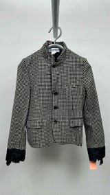 Comme Des Garcons Comme Des Garcons Frill-detailed Check Jacket
